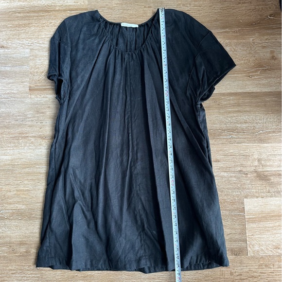 100% LINEN BOXY MINI DRESS - Picture 5 of 6